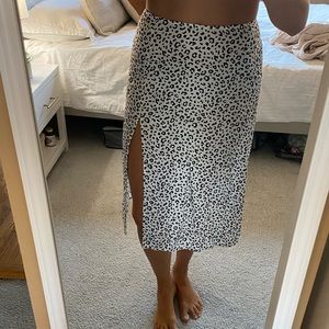 Midi printed skirt